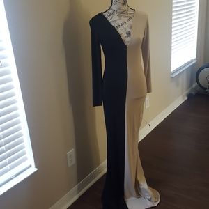 Sexy colorblock maxi